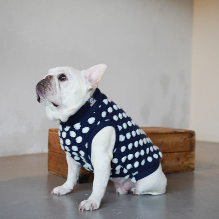 【即納＆受注商品】ボアドット グレー ネイビー ad037