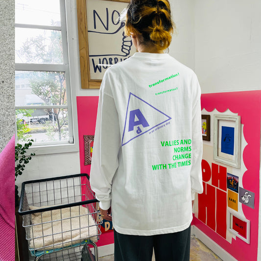 【オーナーTシャツ】サンカク L/S T　ad055T