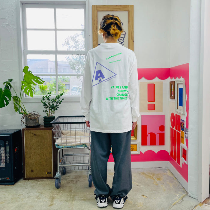 【オーナーTシャツ】サンカク L/S T　ad055T