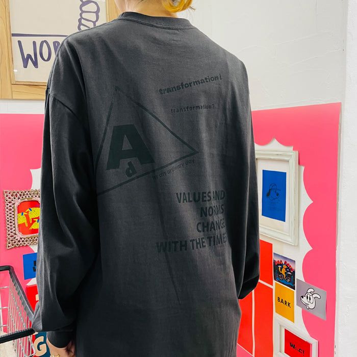 【オーナーTシャツ】サンカク L/S T　ad055T