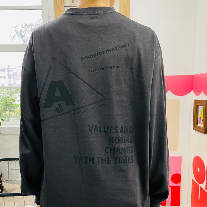 【オーナーTシャツ】サンカク L/S T　ad055T