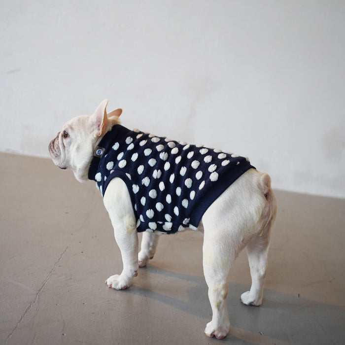 【即納＆受注商品】ボアドット グレー ネイビー ad037